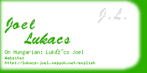 joel lukacs business card